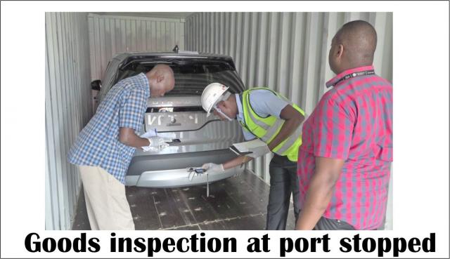 Goods inspection at port stopped in mombasa port